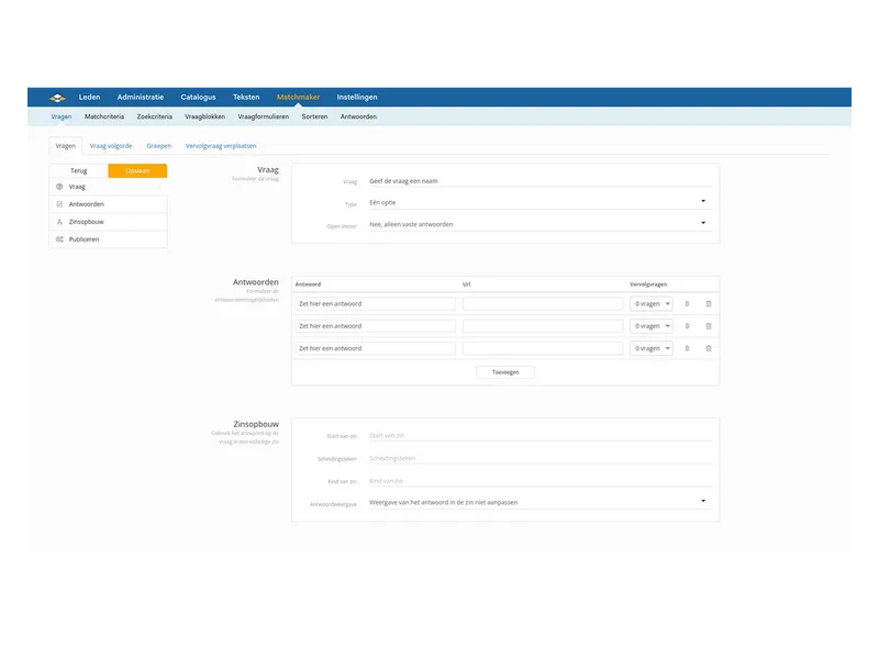 Eigenschappen Webshop