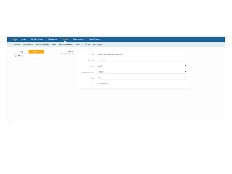 Pagina’s toevoegen in de footer